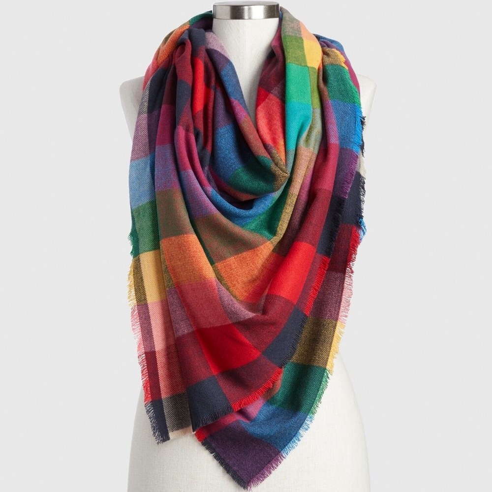 ISO!!! GAP Cozy Blanket Rainbow Plaid Scarf